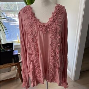 POL Pink Floral Women's Blouse